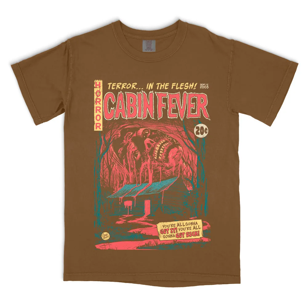 Cabin Fever Get Sick T-Shirt back print and graphic details | Terrifier Merch
