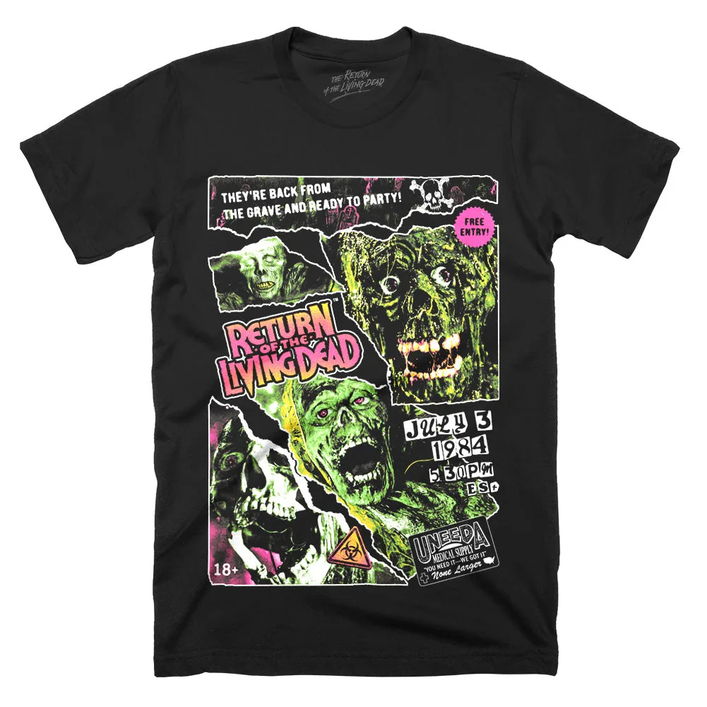 Return Of The Living Dead Grave Rave T-Shirt - grave rave horror shirt | Terrifier Merch