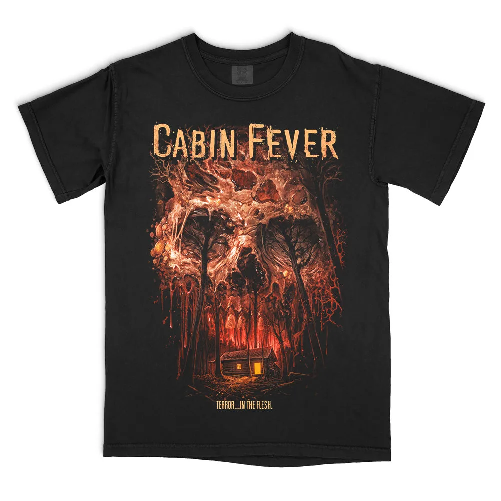 Cabin Fever Infected T-Shirt back print and graphic details | Terrifier Merch