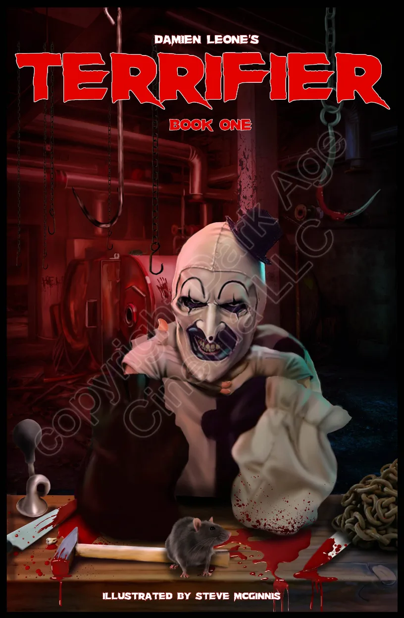 Signed Terrifier Comic Book 1 first edition front cover featuring Art the Clown autograph - Terrifier Merch