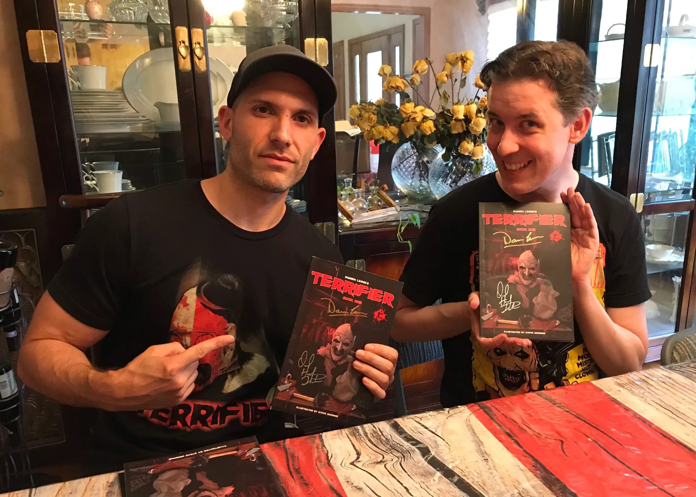 Signed Terrifier Comic Book 1 issue displayed in protective collector archival sleeve