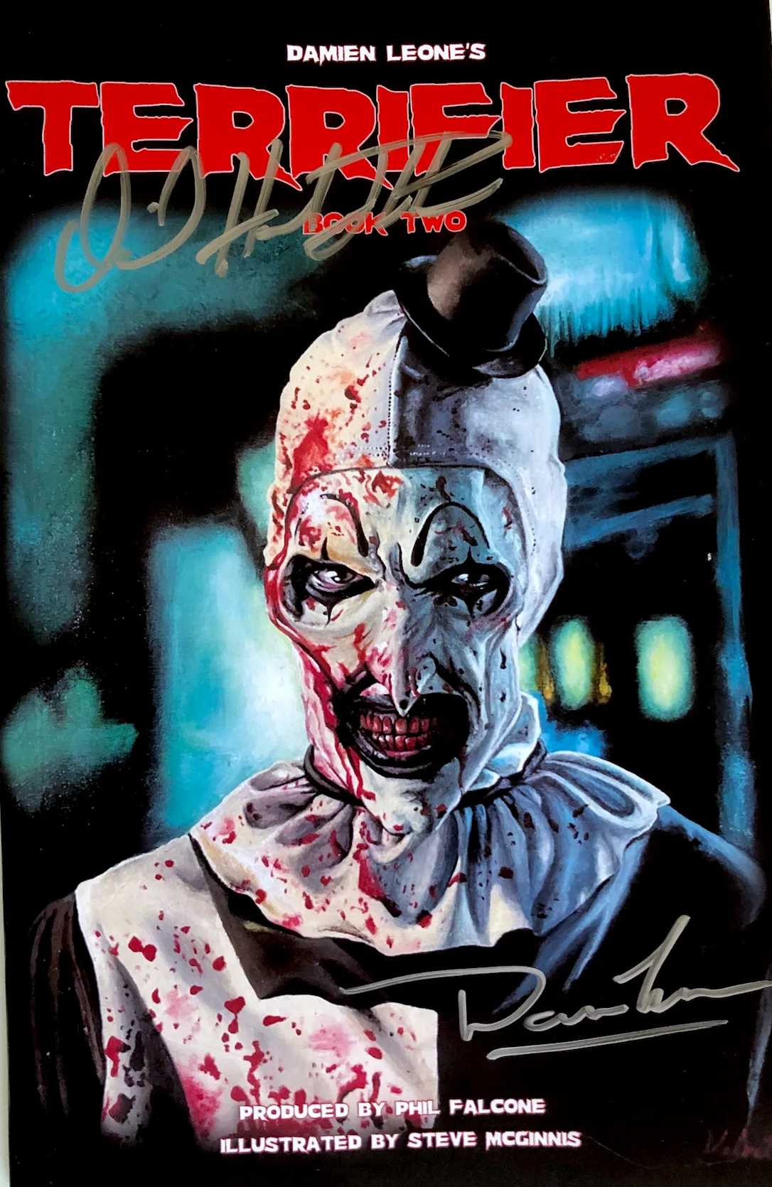 Signed Terrifier Comic Book 2 alternate cover art edition with creator signature - Terrifier Merch