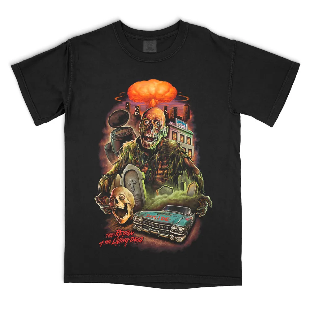 Return Of The Living Dead Total Incineration T-Shirt back print and graphic details | Terrifier Merch