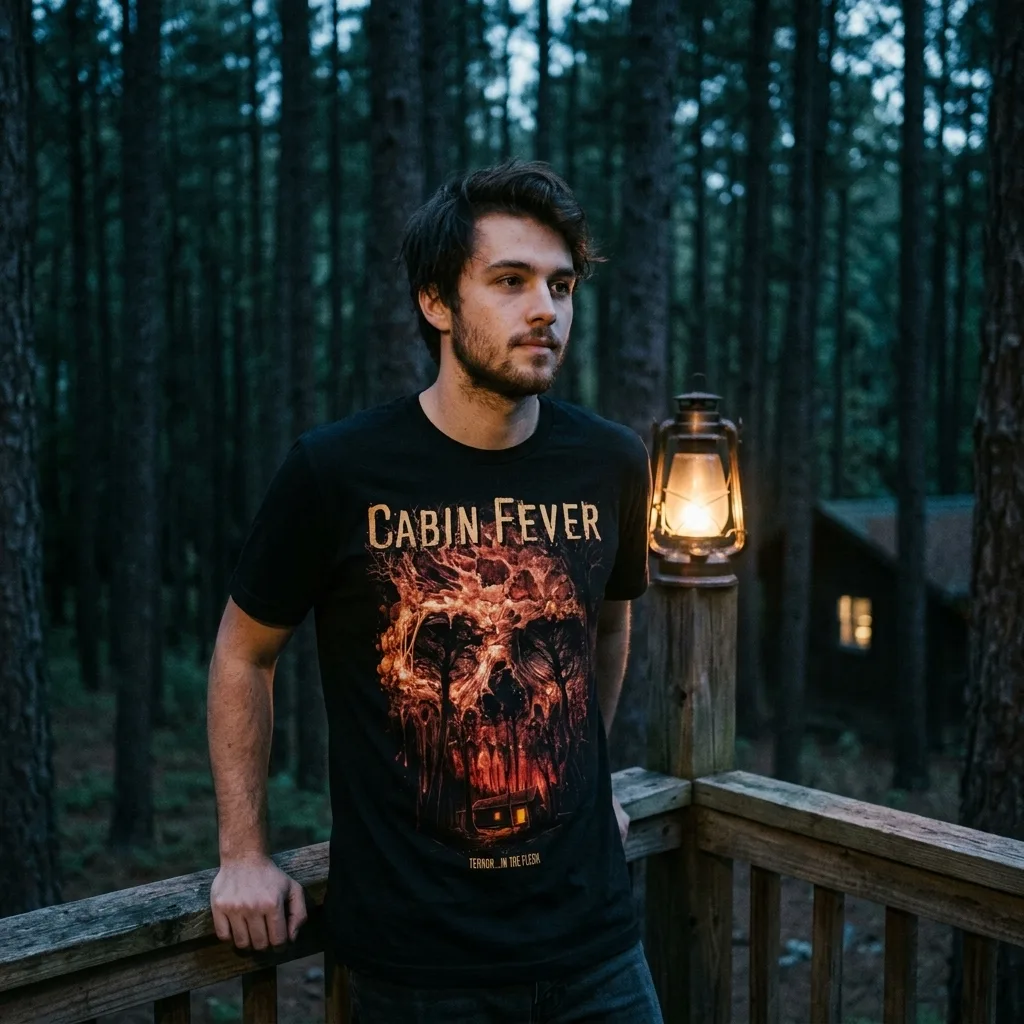 Cabin Fever Infected T-Shirt horror lifestyle apparel shot | Terrifier Merch